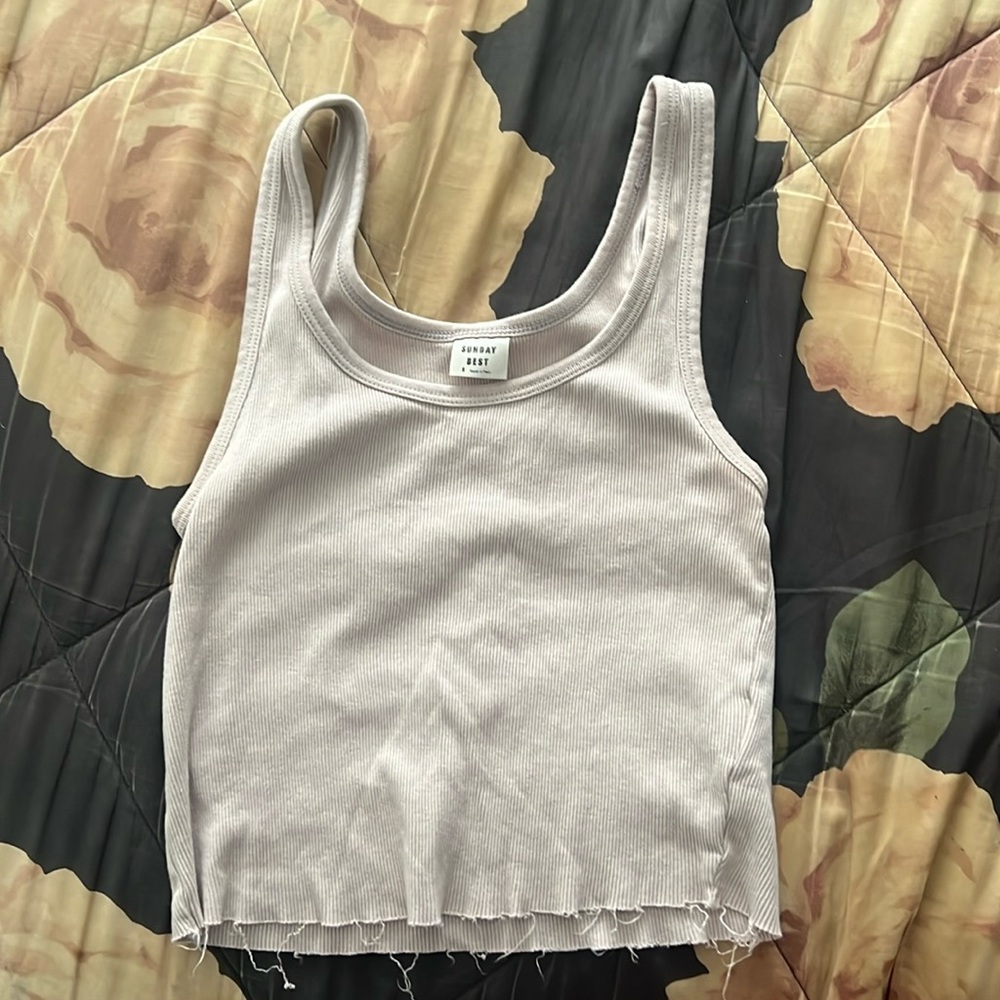 Aritzia Tank Top Beige Size Small